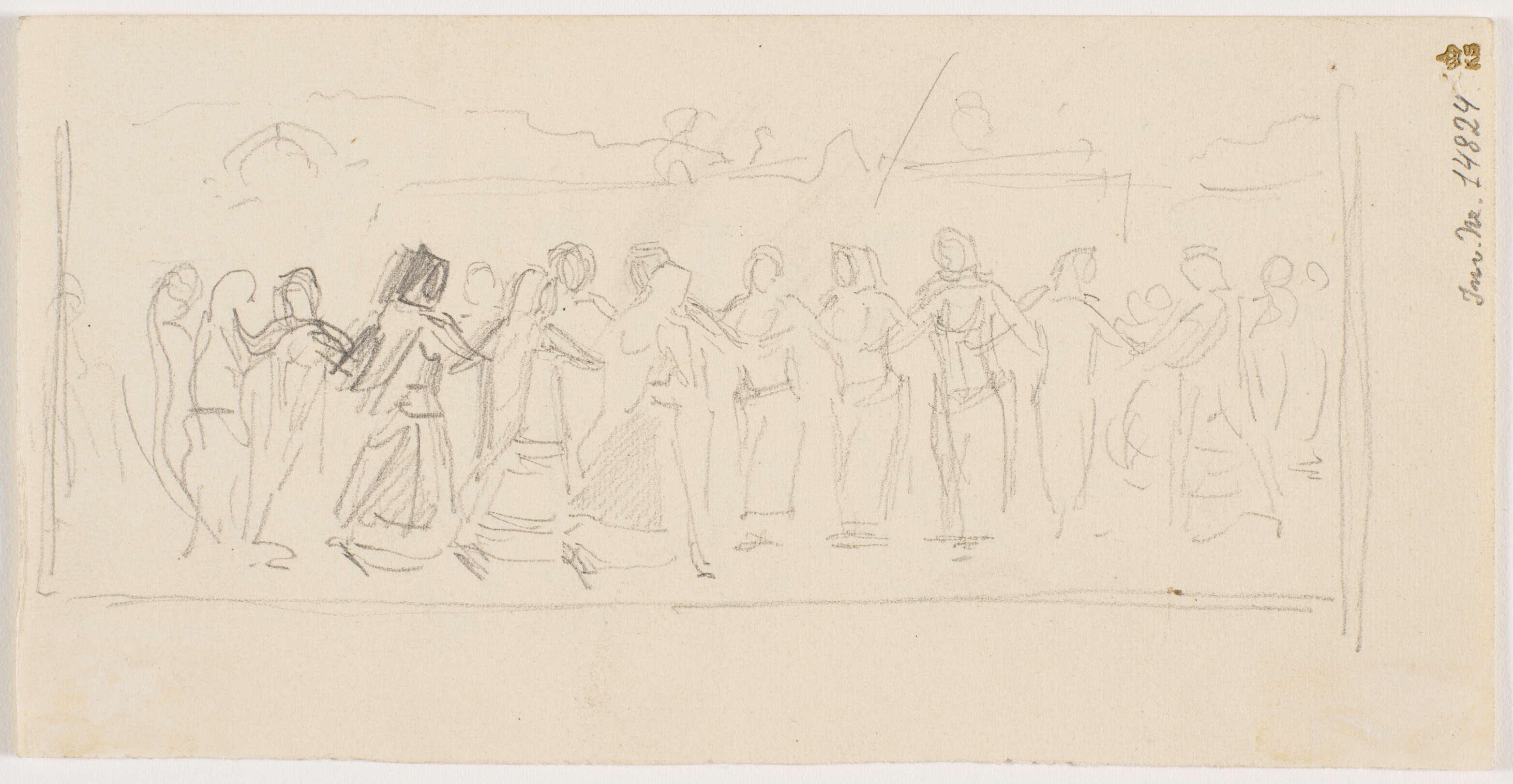 Forarbejde til samme motiv som recto